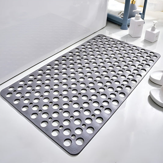 Non-Slip Shower Mat - Antibacterial PVC for Safe Grip