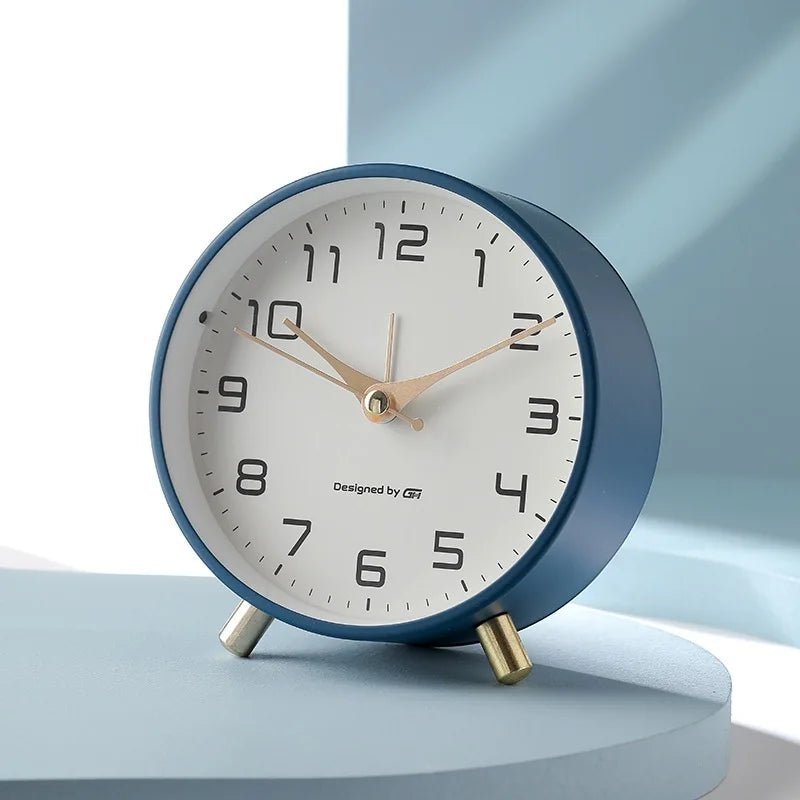 NordTime Scandinavian Silent Table Clock - Modern Desk Clock for Home & Office