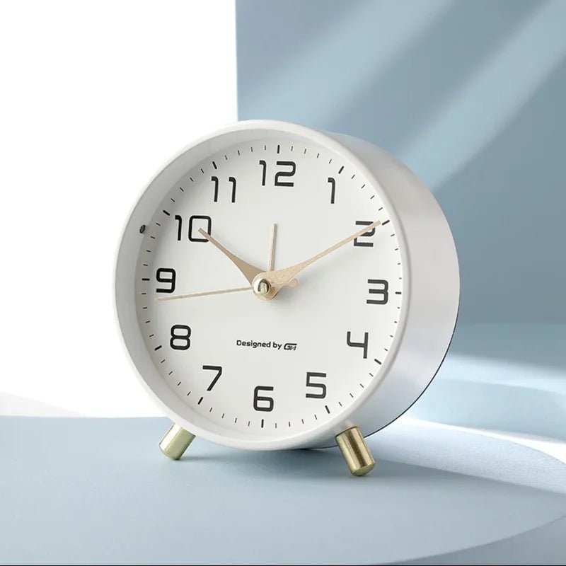 NordTime Scandinavian Silent Table Clock - Modern Desk Clock for Home & Office