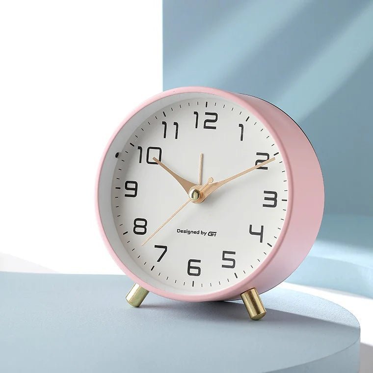 NordTime Scandinavian Silent Table Clock - Modern Desk Clock for Home & Office