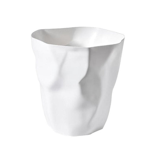 NordicSweep Minimalist Trash Can - Chic Irregular Design for Modern Spaces