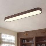 Nordic Glow - LED Flush Mount Ceiling Light with Wood Accent