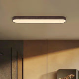 Nordic Glow - LED Flush Mount Ceiling Light with Wood Accent