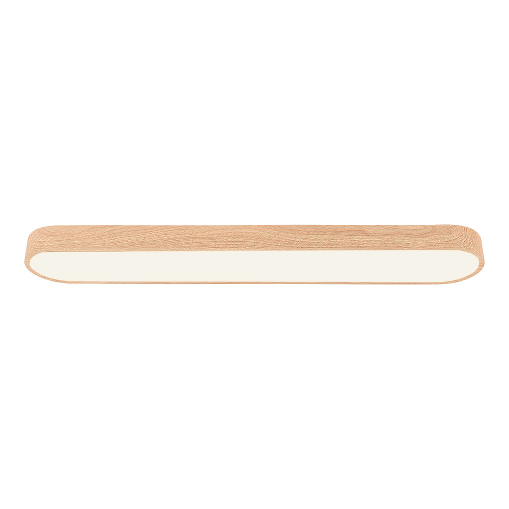 Nordic Glow - LED Flush Mount Ceiling Light with Wood Accent