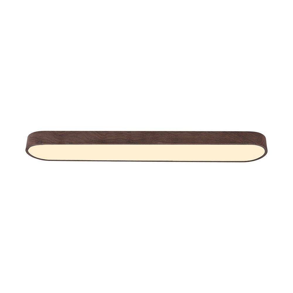 Nordic Glow - LED Flush Mount Ceiling Light with Wood Accent