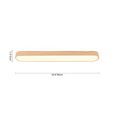 Nordic Glow - LED Flush Mount Ceiling Light with Wood Accent