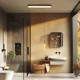 Nordic Glow - LED Flush Mount Ceiling Light with Wood Accent