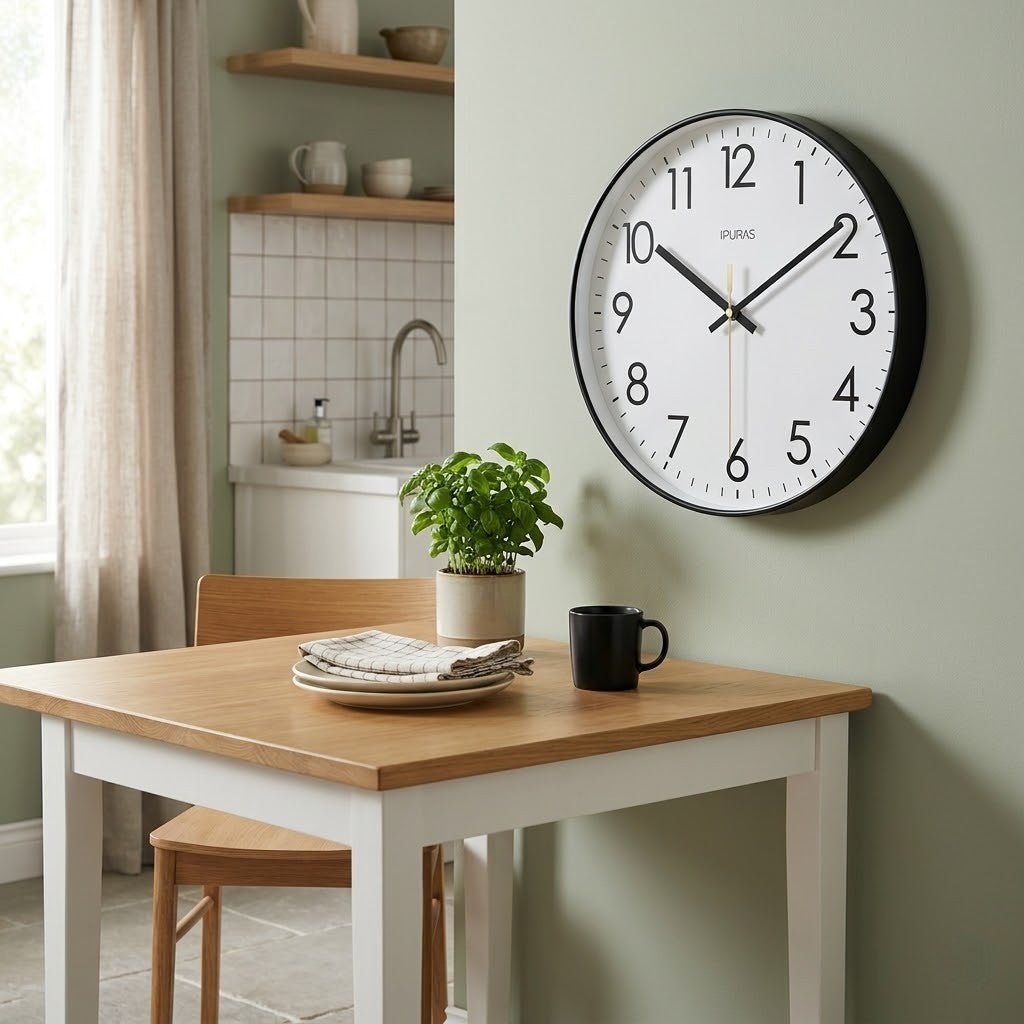 Nordic Minimalist Wall Clock - Silent Quartz Movement, Modern Design
