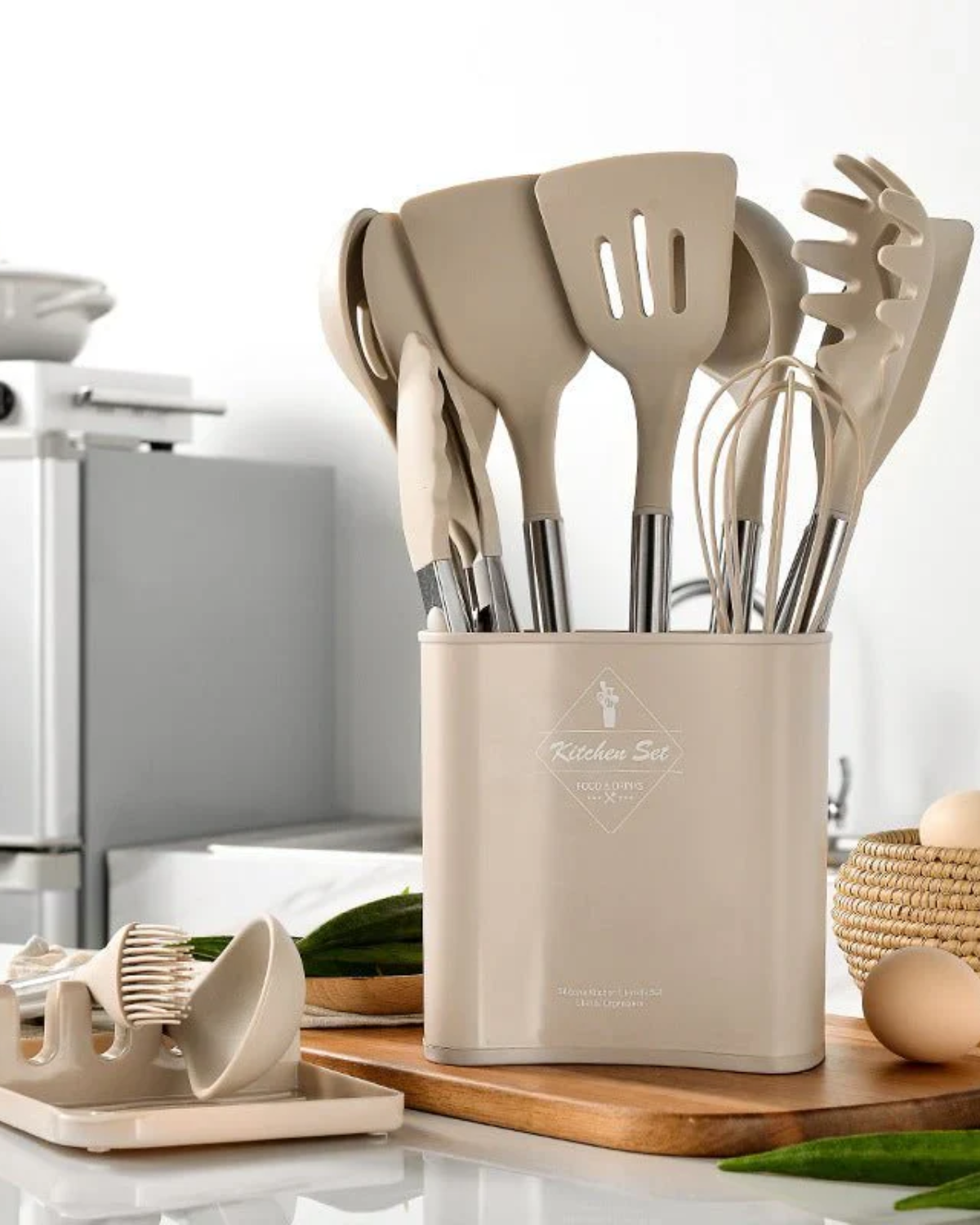 Nordic Silicone Kitchen Utensil Set - 13-Piece Cooking Tools