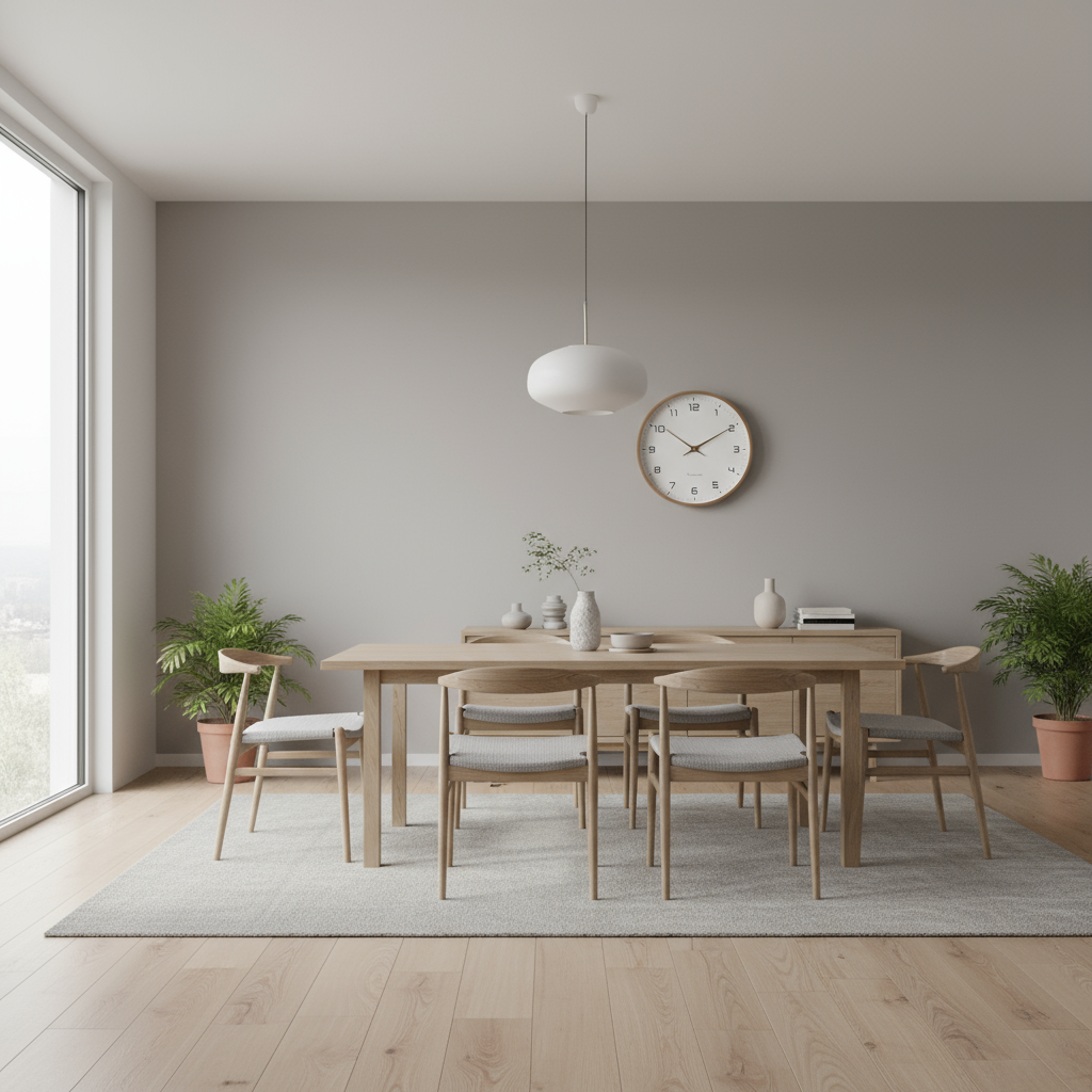 Nordic Wall Clock - Silent Quartz Modern Kitchen Clock
