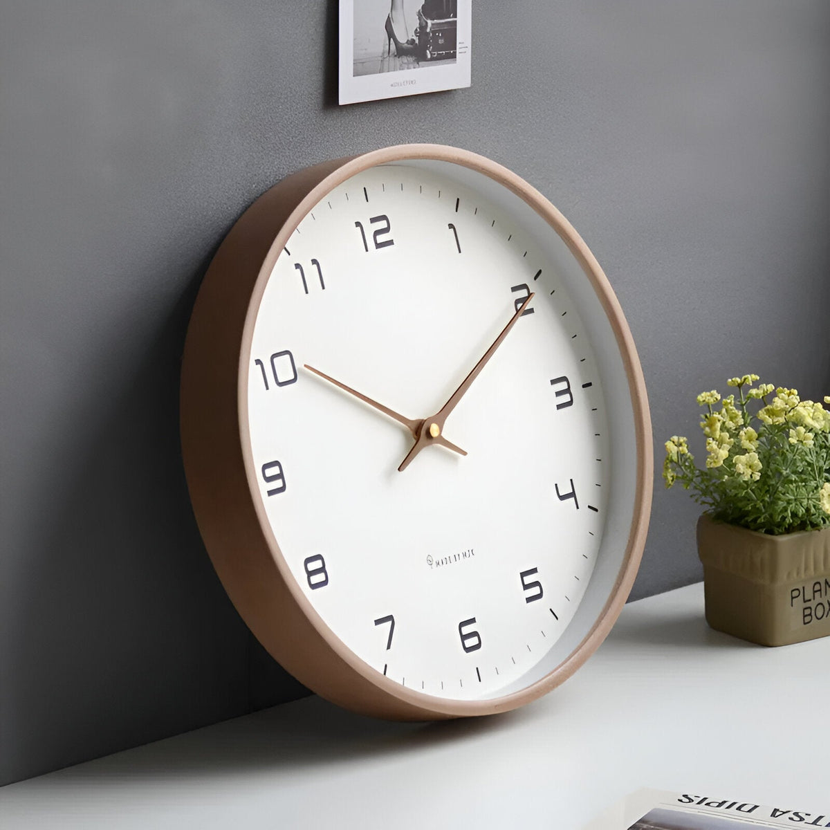 Nordic Wall Clock - Silent Quartz Modern Kitchen Clock