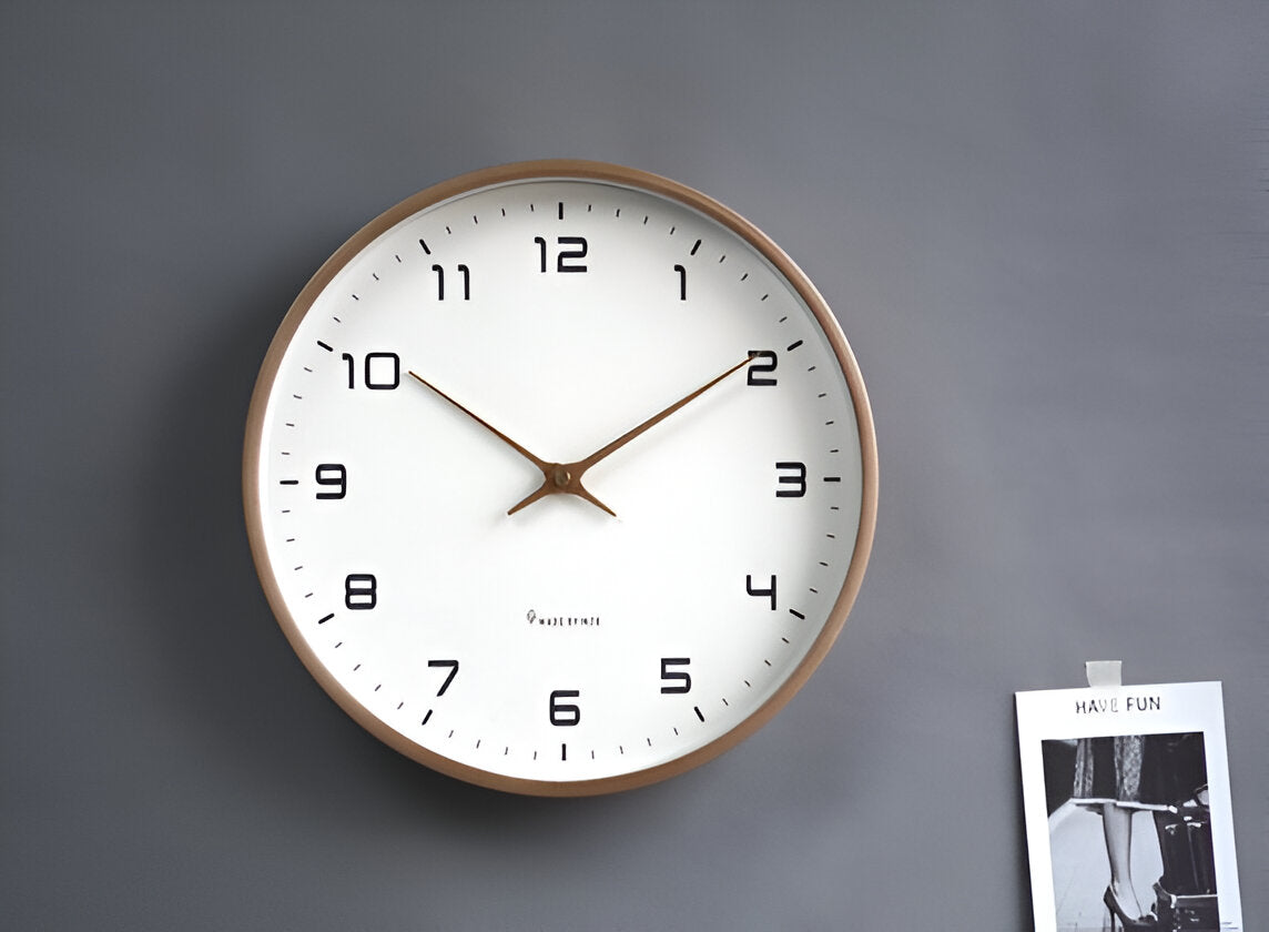 Nordic Wall Clock - Silent Quartz Modern Kitchen Clock