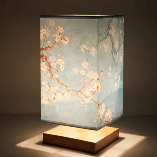 Oriental Blossom - Artistic Table Lamp for Bedroom & Desk