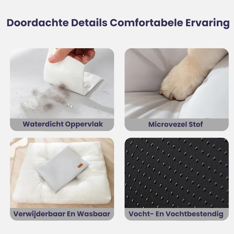 Orthopedic Dog Cushion - Waterproof Memory Foam Bed Pillow for Dogs
