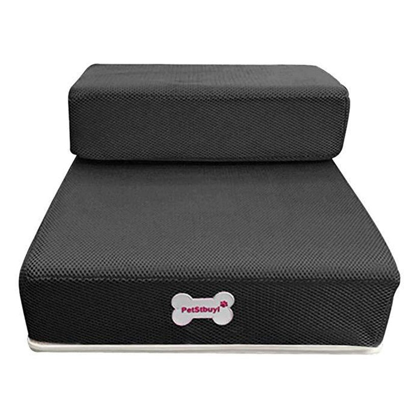 Orthopedic Dog Steps for Bed - Two-Tier Foam Design for Safe Access