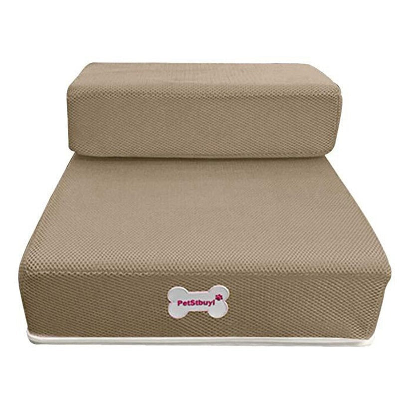 Orthopedic Dog Steps for Bed - Two-Tier Foam Design for Safe Access