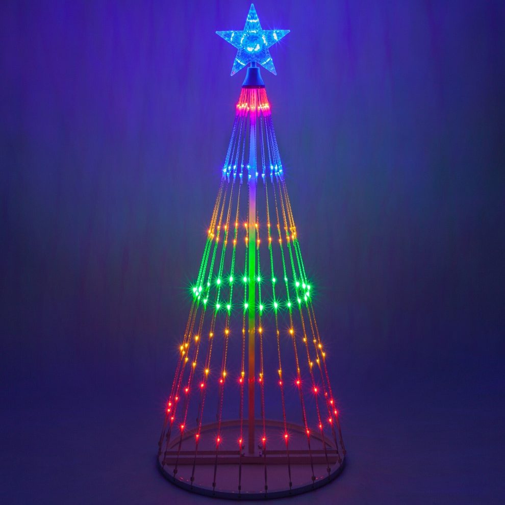 Outdoor Multicolor LED Animated Christmas Tree Lightshow - 150 Lights