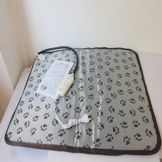 PawTherm Heated Pet Mat - Temperature Control & Waterproof Design