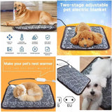 PawTherm Heated Pet Mat - Temperature Control & Waterproof Design