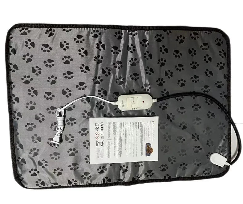 PawTherm Heated Pet Mat - Temperature Control & Waterproof Design