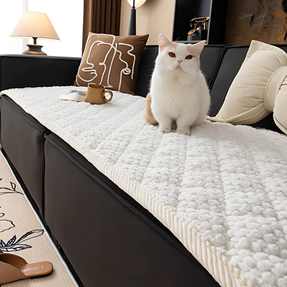 Pet-Proof Quilted Sofa Cover - Stylish Slipcover for Dogs