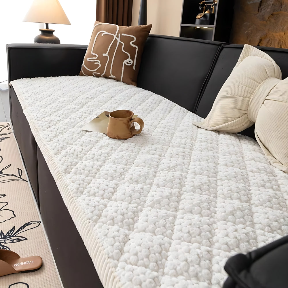 Pet-Proof Quilted Sofa Cover - Stylish Slipcover for Dogs