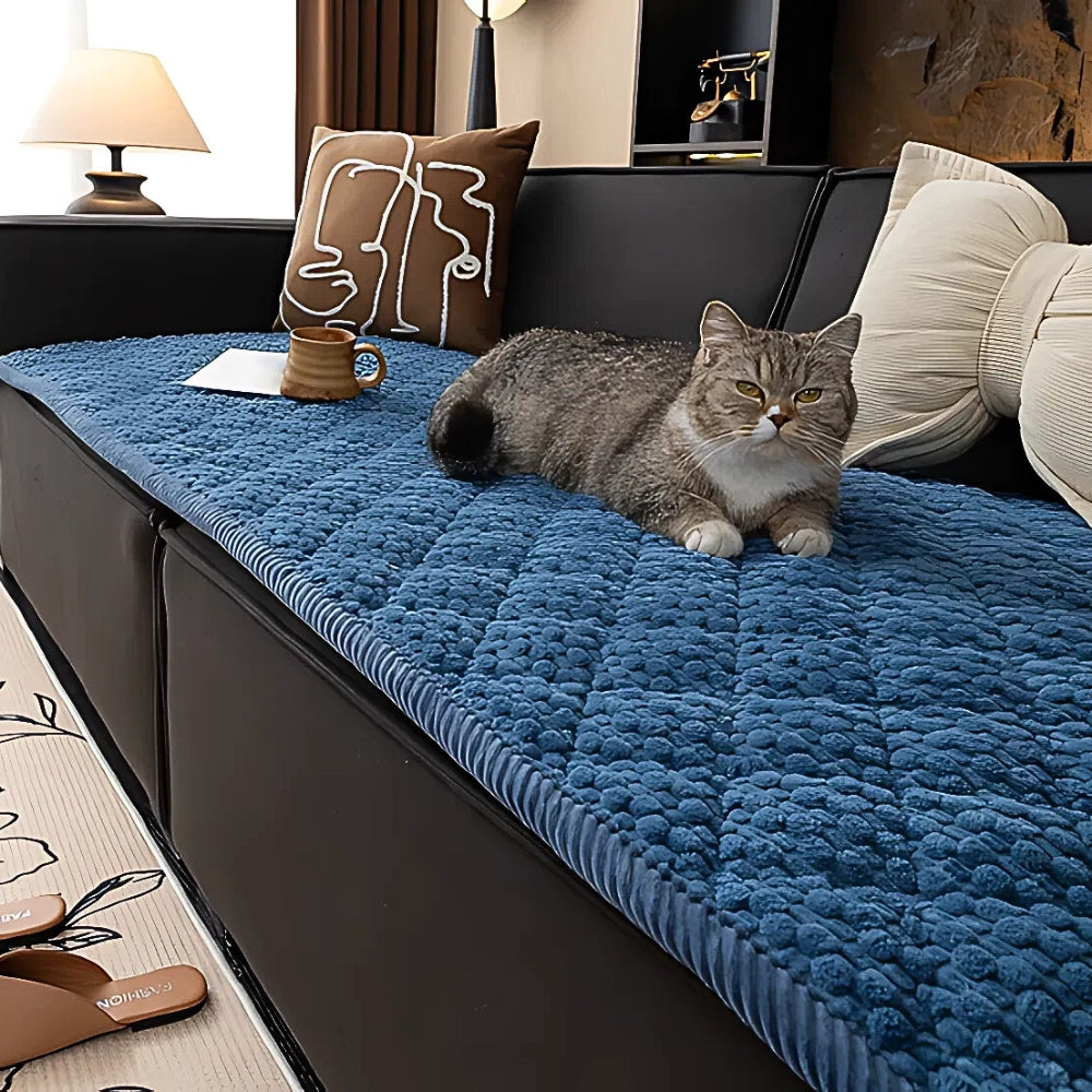 Pet-Proof Quilted Sofa Cover - Stylish Slipcover for Dogs