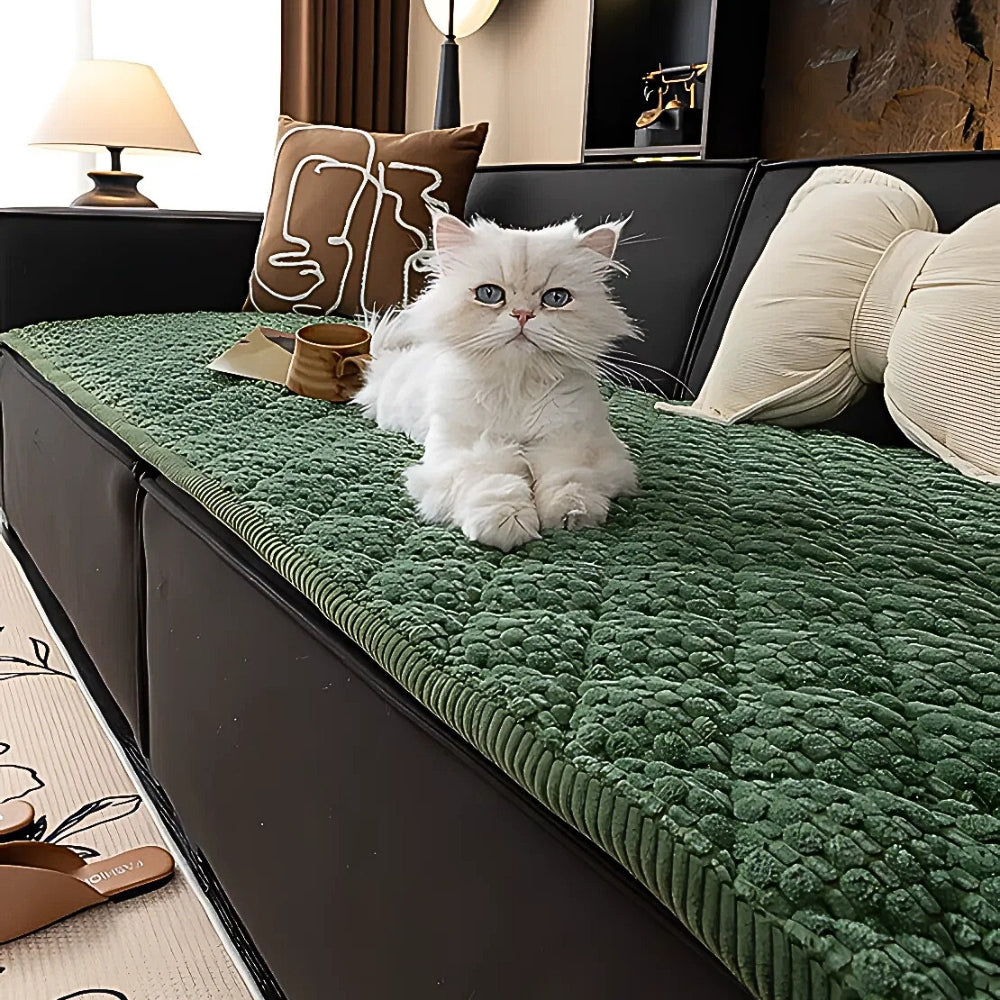 Pet-Proof Quilted Sofa Cover - Stylish Slipcover for Dogs