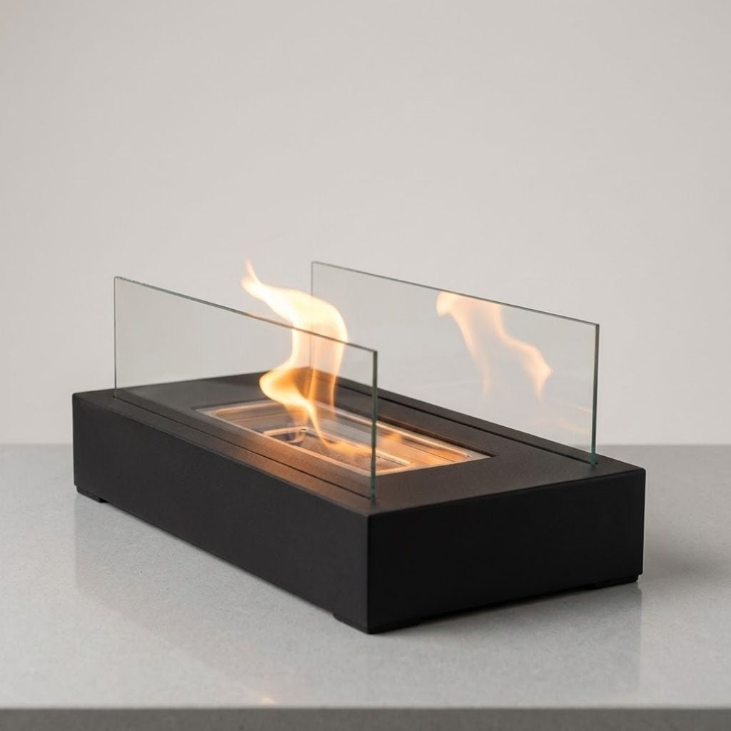 Portable Fire Pit Tabletop - Minimalist Indoor & Outdoor Flame