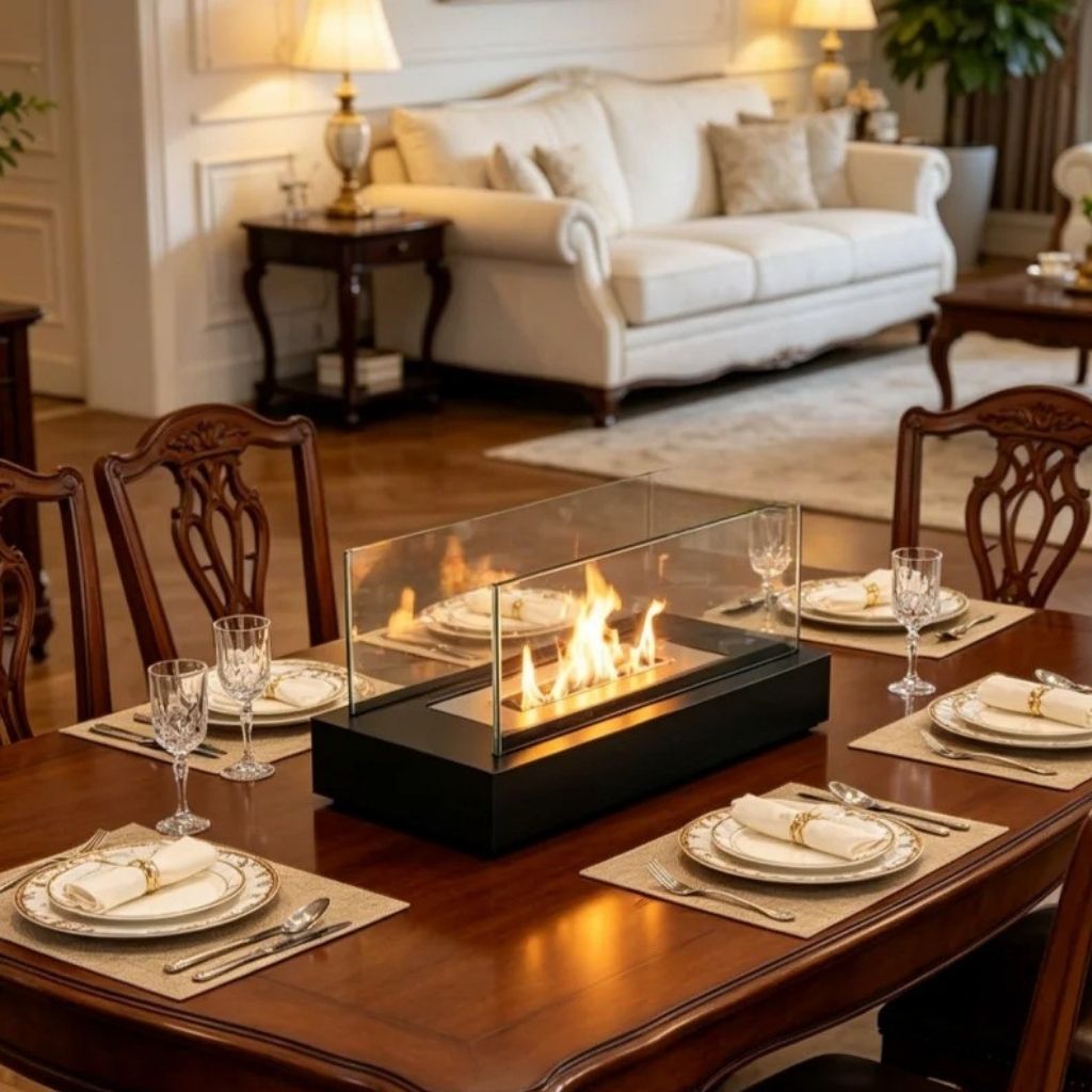 Portable Fire Pit Tabletop - Minimalist Indoor & Outdoor Flame