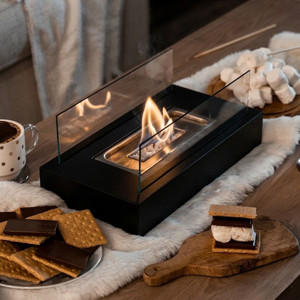 Portable Fire Pit Tabletop - Minimalist Indoor & Outdoor Flame