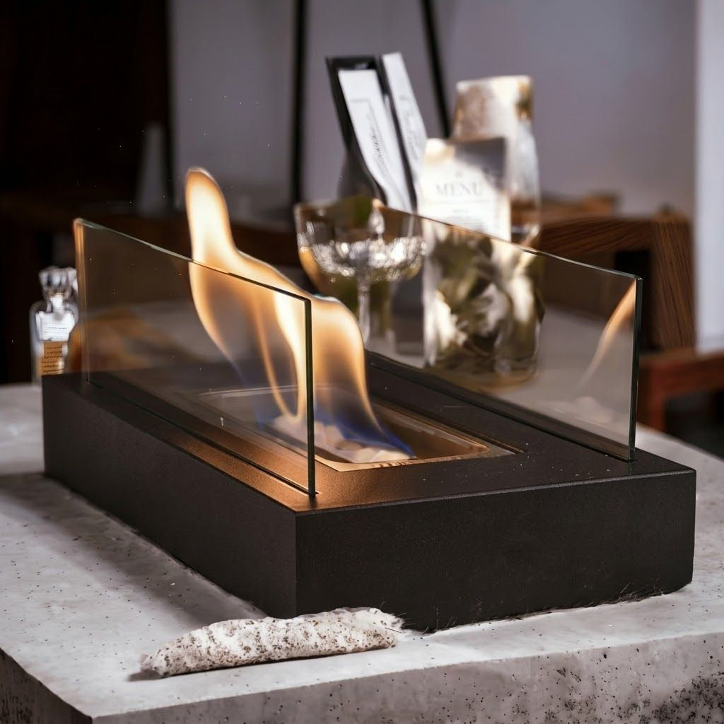 Portable Fire Pit Tabletop - Minimalist Indoor & Outdoor Flame