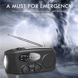 Wind-Up Emergency Radio with Solar Charging and Power Bank 2
