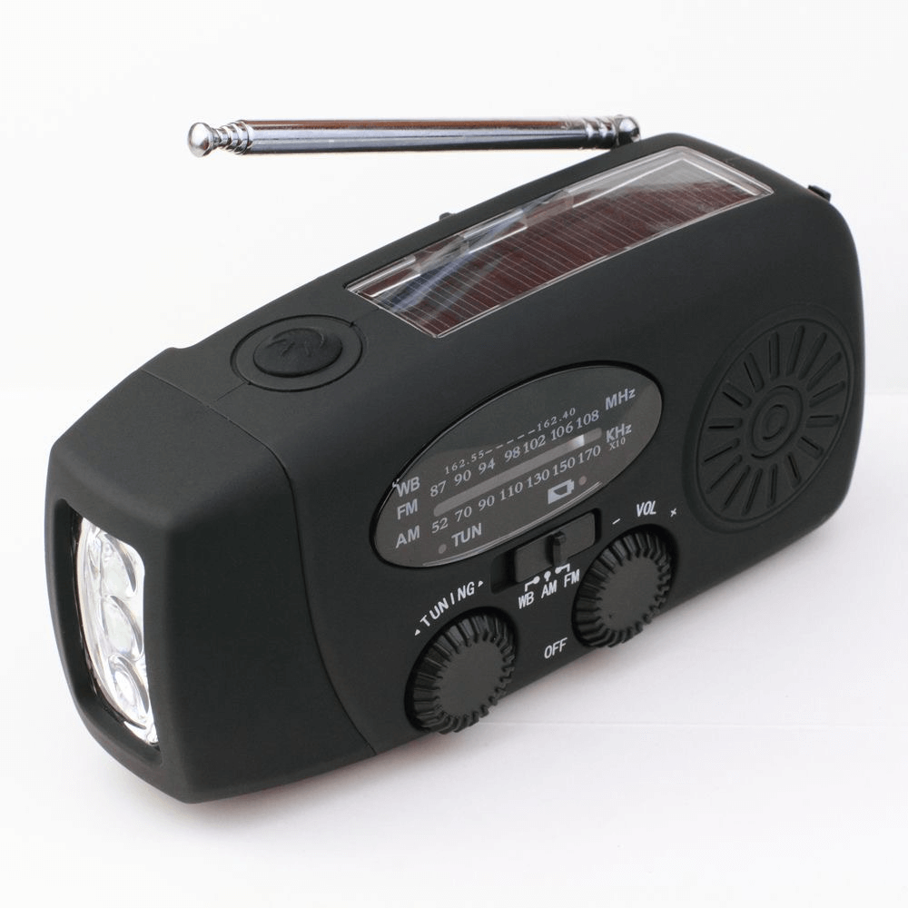 Wind-Up Emergency Radio with Solar Charging and Power Bank 5