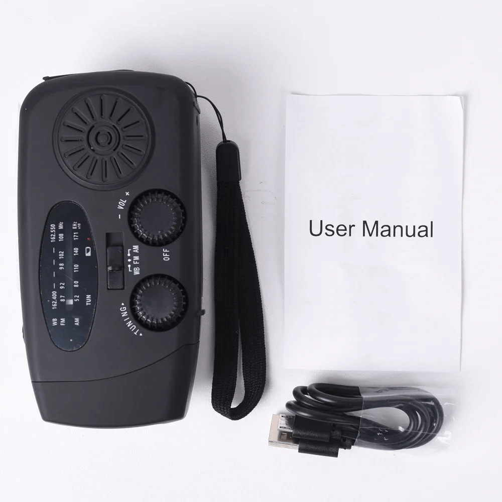 Wind-Up Emergency Radio with Solar Charging and Power Bank 6