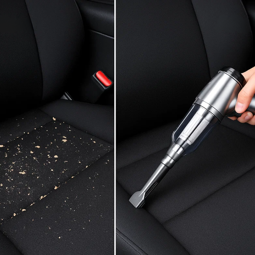 Powerful Cordless Car Vacuum Cleaner with 6 Attachments