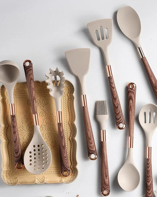 Premium Kitchen Utensil Set - 11-Piece Non-Stick Silicone Cooking Tools