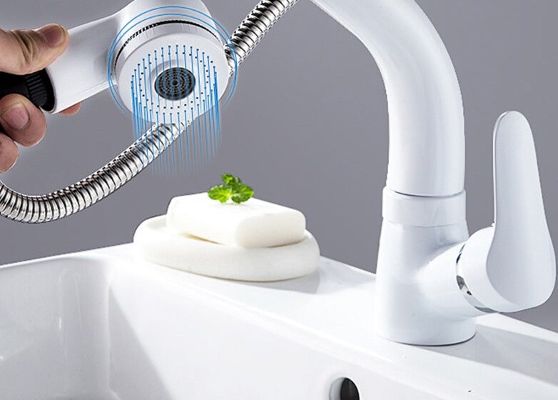 PureFlow Bathroom Faucet with Extendable Spout for Easy Installation