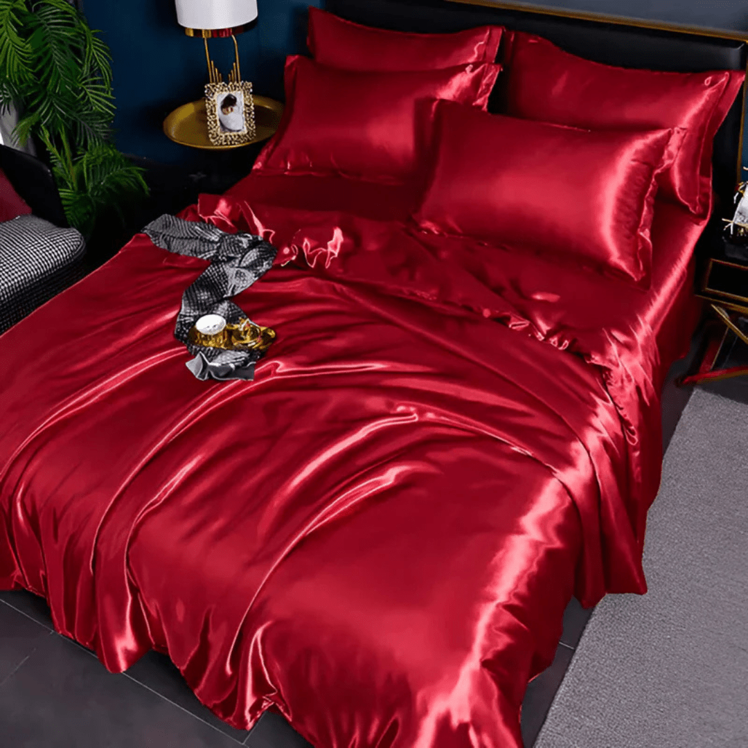Pureliss - Luxurious Silk Bedding Set with Duvet Covers for All-Season Comfort