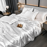 Pureliss - Luxurious Silk Bedding Set with Duvet Covers for All-Season Comfort