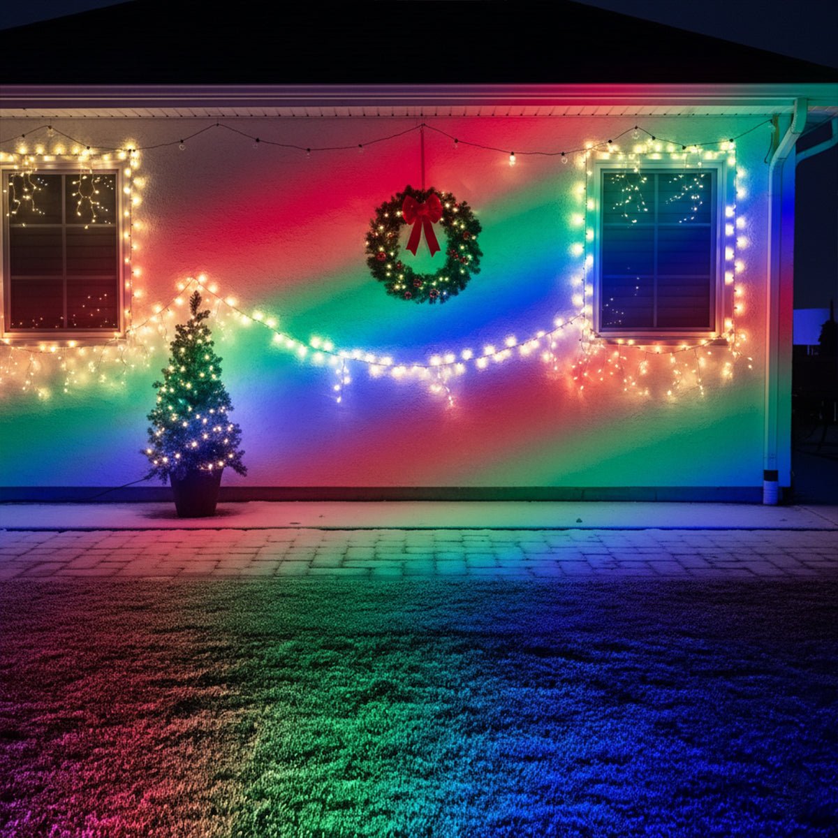 RGB LED Outdoor Spotlight with Remote Control, IP65 Waterproof