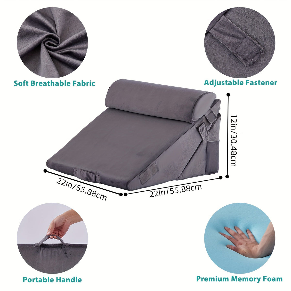 RelaxPlus - 7-in-1 Adjustable Orthopedic Wedge Pillow