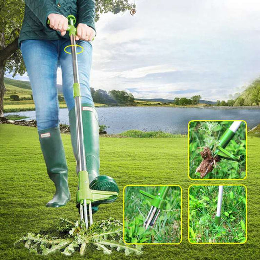RootRipper Upright Garden Weed Puller with Steel Claw 1