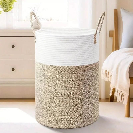 RopeBasket - Foldable Cotton Storage Basket for Home