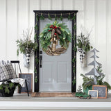 Rustic Boho Christmas Wreath with Pinecones & Bells