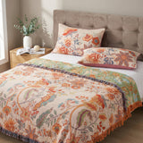 Rustic Floral Boho Pillowcases - 100% Cotton Set of 2