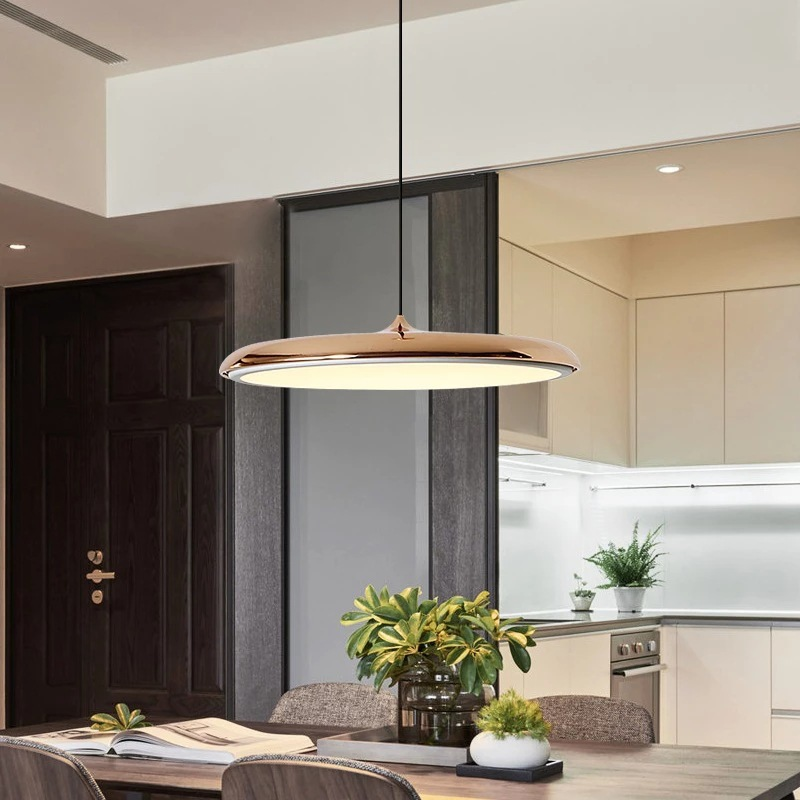 Scandinavian LED Pendant Lamp - Adjustable Black Pendant Lighting for Kitchen & Dining