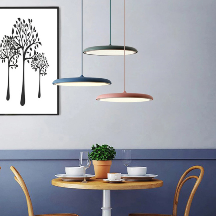 Scandinavian LED Pendant Lamp - Adjustable Black Pendant Lighting for Kitchen & Dining