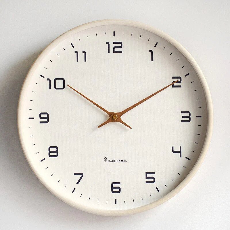 Scandinavian Minimalist Wooden Wall Clock - Silent Kitchen Clocks