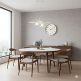Scandinavian Minimalist Wooden Wall Clock - Silent Kitchen Clocks